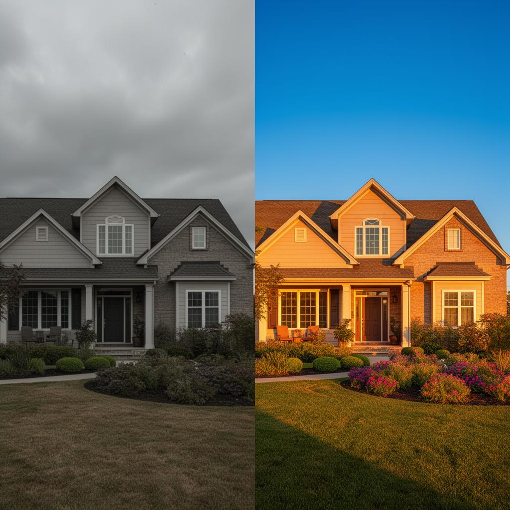 Before and after repositioning